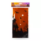 Halloween-i asztalterítő - alumínium hatású - 137 x 183 cm - kastély
