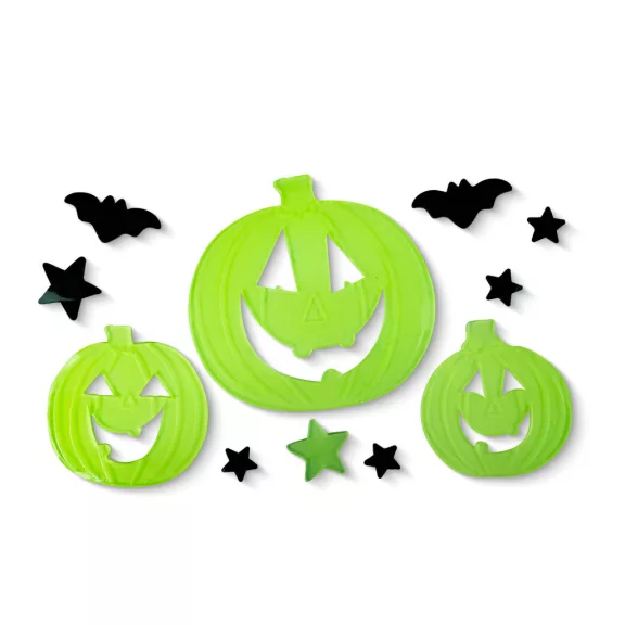 Halloween-i foszforeszkáló ablakdekor - tök - 29 x 16 cm Halloween-i foszforeszkáló ablakdekor - tök - 29 x 16 cm
