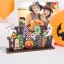 Halloween-i polc dekoráció fából - "Happy Halloween" - 17 x 10 x 4 cm