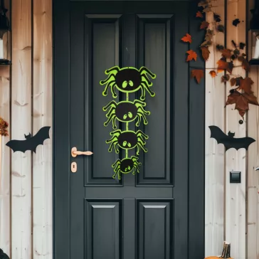   Halloween-i dekoráció - pók - akasztható - filc - 63 x 32 cm