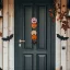 Halloween-i dekoráció - tök - akasztható - fa - 62 x 13 cm