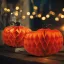 Halloween-i dekoráció - tök lampion - papír - 25/30 cm - 2 db / csomag