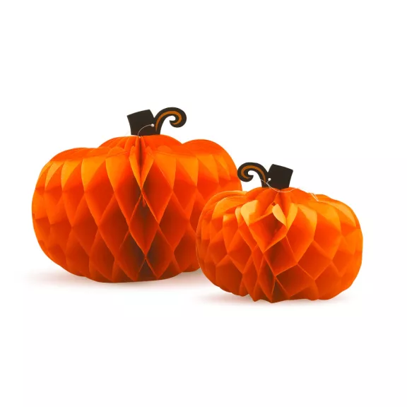 Halloween-i dekoráció - tök lampion - papír - 25/30 cm - 2 db / csomag Halloween-i dekoráció - tök lampion - papír - 25/30 cm - 2 db / csomag