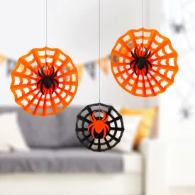   Halloween-i dekoráció - pókháló szett - papír - 30/40 cm - 3 db / csomag