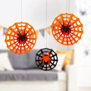   Halloween-i dekoráció - pókháló szett - papír - 30/40 cm - 3 db / csomag