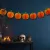 Halloween-i dekoráció - tök lampion girland - papír - 2 m