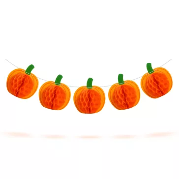   Halloween-i dekoráció - tök lampion girland - papír - 2 m