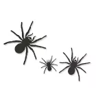 Halloween-i dekoráció - pók szett - öntapadós - fekete - 30 db / csomag