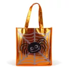Halloween-i ajándéktáska - pók - 30 x 33 cm - narancssárga