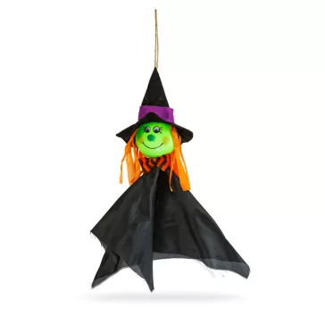   Halloween-i dekoráció - felakasztható - boszorkány - 48 x 44 cm