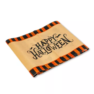   Halloween-i dekoráció - asztalterítő futó - halloween-i motívumokkal - 184 x 33 cm