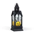Halloween-i világító dekoráció - tök - sárga LED - 17,5 x 6,3 x 6,3 cm - 3 x LR44