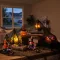 Halloween-i függöny - fekete, szövet - 76 x 228 cm