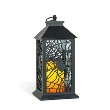   Halloween-i pislákoló lámpás - pók - elemes - fekete - 30 x 14 cm