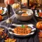 Halloween-i papírtányér - tök - kerek - 23 cm - 8 db / csomag