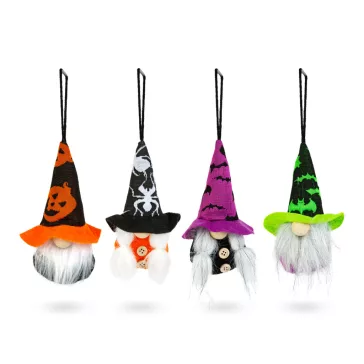   Halloween-i akasztható dekoráció - manók - 15 x 6 cm - 4 féle