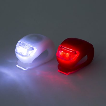 LED-es kerékpár lámpa szett szilikon borítással 2 db / bliszter