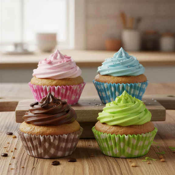 Muffin papír szett - kockás - 100 db / csomag Muffin papír szett - kockás - 100 db / csomag