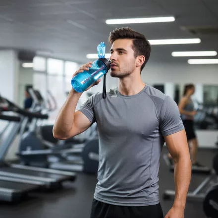 Sport kulacs - műanyag, átlátszó - 600 ml - 3 színben