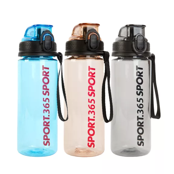 Sport kulacs - műanyag, átlátszó - 600 ml - 3 színben Sport kulacs - műanyag, átlátszó - 600 ml - 3 színben