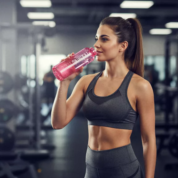 Sport kulacs - műanyag, átlátszó - 550 ml - 3 színben Sport kulacs - műanyag, átlátszó - 550 ml - 3 színben