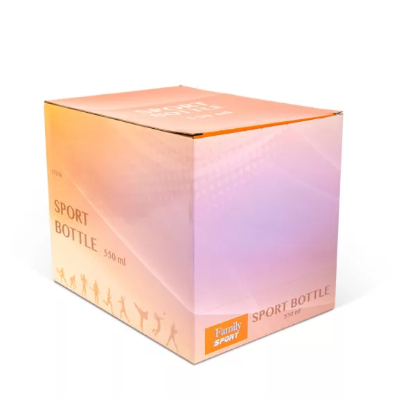 Sport kulacs - műanyag, átlátszó - 550 ml - 3 színben Sport kulacs - műanyag, átlátszó - 550 ml - 3 színben