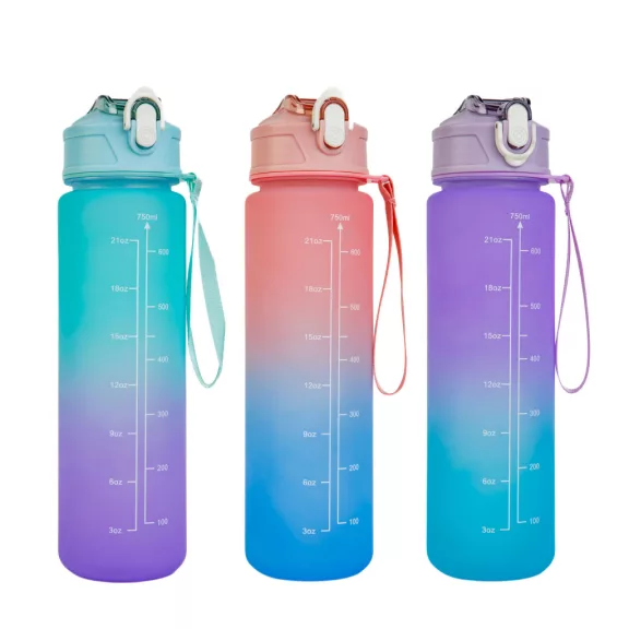 Sport kulacs - 750 ml - opálos - kék-lila színátmenetes Sport kulacs - 750 ml - opálos - kék-lila színátmenetes