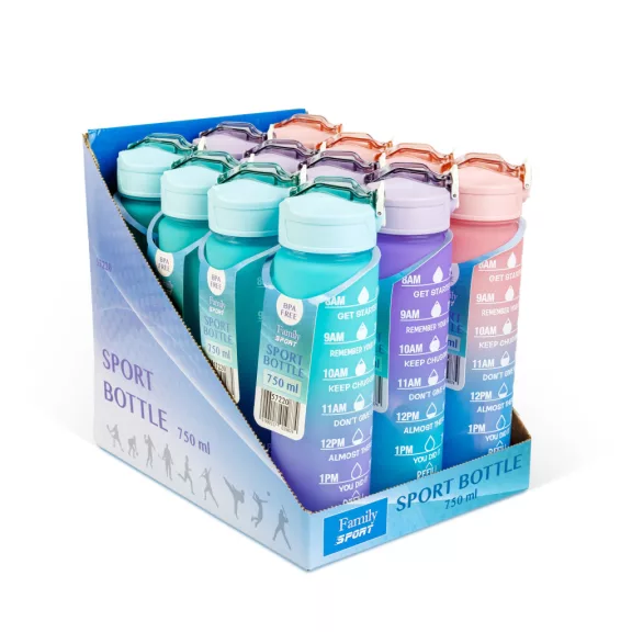 Sport kulacs - 750 ml - opálos - kék-lila színátmenetes Sport kulacs - 750 ml - opálos - kék-lila színátmenetes