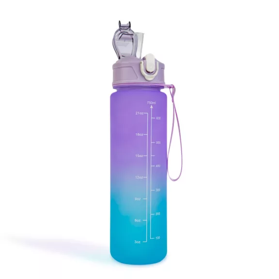 Sport kulacs - 750 ml - opálos - kék-lila színátmenetes Sport kulacs - 750 ml - opálos - kék-lila színátmenetes