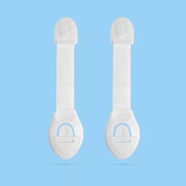   Biztonsági gyerekzár ajtóra - 21 cm - öntapadós - fehér - 2 db / csomag