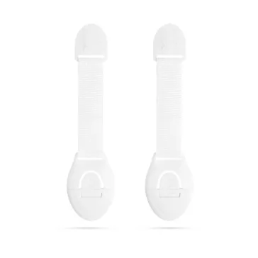   Biztonsági gyerekzár ajtóra - 21 cm - öntapadós - fehér - 2 db / csomag