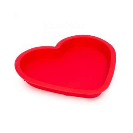 Szilikon szív alakú sütőforma - piros 245 x 225 x 35 mm