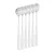 Rozsdamentes acél kávéskanál / latte macchiato kanál - 186 x 30 mm - 6 db / csomag