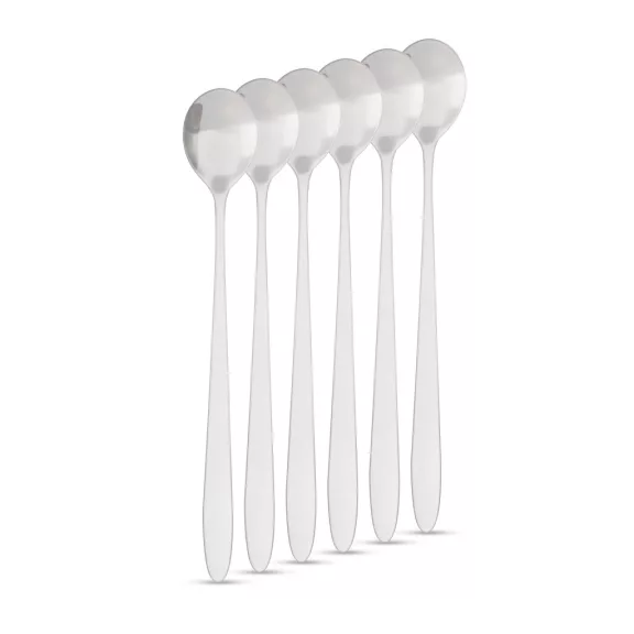 Rozsdamentes acél kávéskanál / latte macchiato kanál - 186 x 30 mm - 6 db / csomag Rozsdamentes acél kávéskanál / latte macchiato kanál - 186 x 30 mm - 6 db / csomag