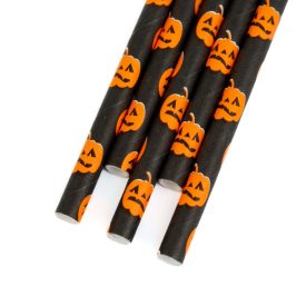   Papír szívószál - halloween - 197 x 6 mm - 25 db / csomag