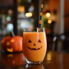 Papír szívószál - halloween - 197 x 6 mm - 25 db / csomag