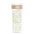 Papír szívószál - virág - 197 x 6 mm - 25 db / csomag