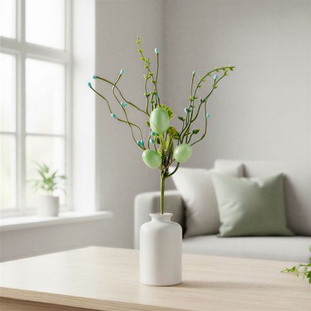 Húsvéti tojásfa ág - zöld - 28 x 16 cm