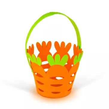   Húsvéti dekoráció - filc kosár - répa forma - 25 x Ø18 cm 