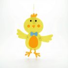 Húsvéti függő dekoráció - csibe, filc 