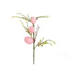 Húsvéti tojásfa ág - csillámos - rózsaszín - 40 x 16 cm