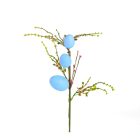Húsvéti tojásfa ág - csillámos - kék - 40 x 16 cm