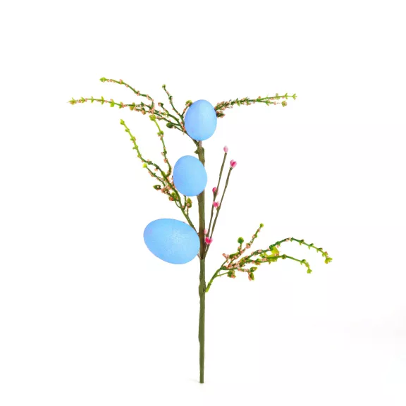 Húsvéti tojásfa ág - csillámos - kék - 40 x 16 cm Húsvéti tojásfa ág - csillámos - kék - 40 x 16 cm