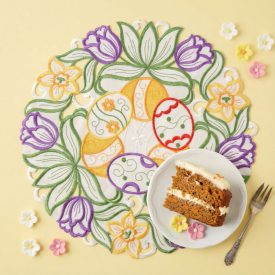 Húsvéti hímzett alátét -  Ø35 cm