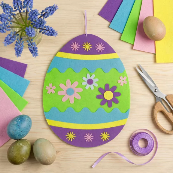 Húsvéti filc függődísz - tojás - 38 cm x 28 cm - 3 féle Húsvéti filc függődísz - tojás - 38 cm x 28 cm - 3 féle