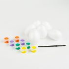 Húsvéti dekoráció - húsvéti habtojás festő szett - 6 cm - 6 db tojás