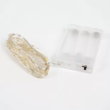 LED fényfüzér - 5 m - 50 LED - multicolor - 3 x AA