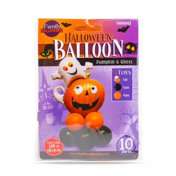 Halloween lufi szett - tök - 10 db / csomag Halloween lufi szett - tök - 10 db / csomag
