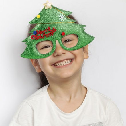 Party szemüveg - Karácsonyfa mintával 58083A