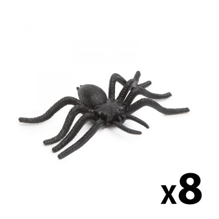 Pók szett - halloween-i dekoráció - fekete - 8 db / csomag 58103B
